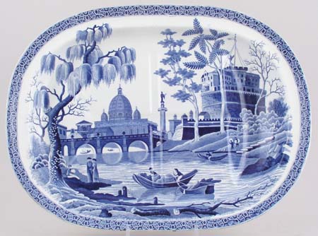 Meat Dish or Platter with tree and well c1815